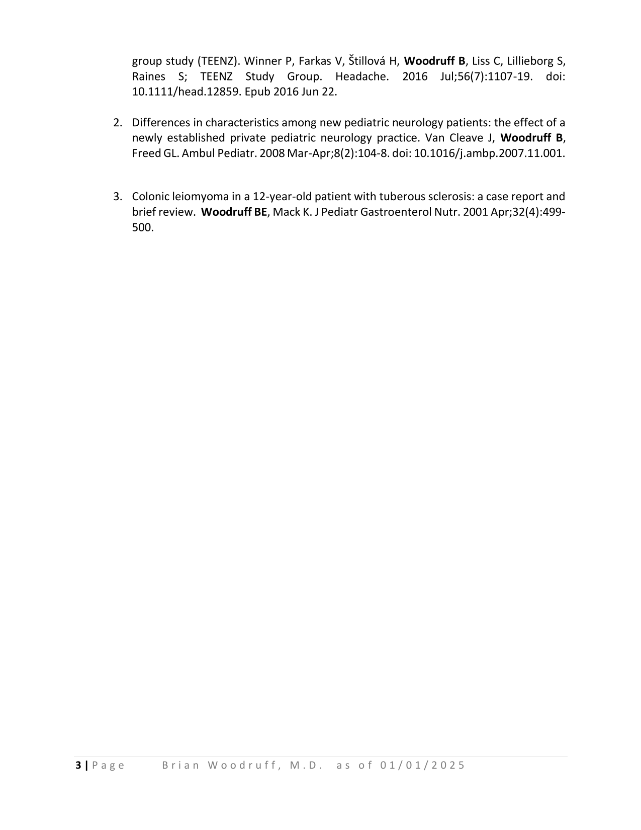 Woodruff, Brian MD CV-3