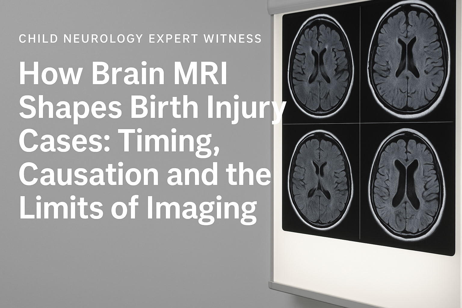 How Brain MRI Shapes Birth Injury Cases: Timing, Causation and the Limits of Imaging
